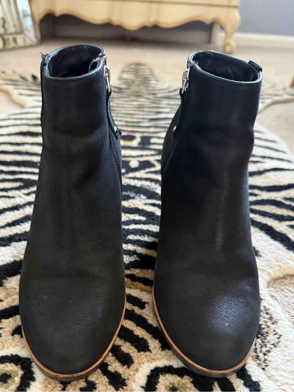 Paolo Suede Wedge Heel booties